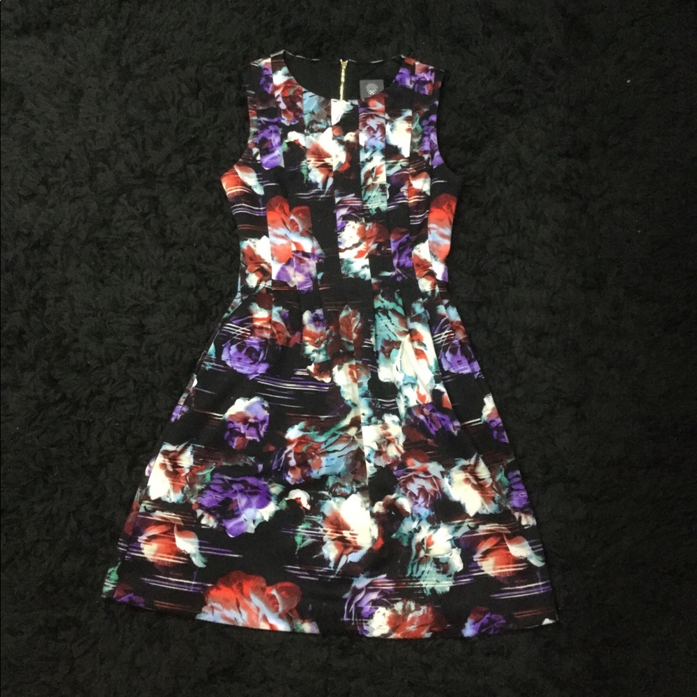 Vince Camuto Multicolored Floral Dress